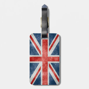 ずたずたに裂かれた英国国旗の荷物のラベル ラゲッジタグ