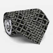 ずたずたに裂かれた銀製の中世Chainmailの装甲質 ネクタイ (ロール)