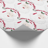 ずっとだれがいけないですか。 ヴィンテージのスタイルサンタ ラッピングペーパー (角)