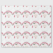 ずっとだれがいけないですか。 ヴィンテージのスタイルサンタ ラッピングペーパー (フラット)