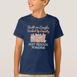 ずっとベストフレンド、面白いネコ、友情の日 Tシャツ