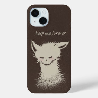 ずっと一緒にいて 保護猫 愛らしい子猫 iPhone 15ケース