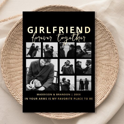 ずっと一緒に永遠の彼女と写真 箔シーズンカード