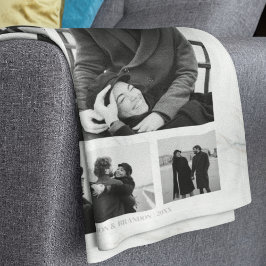 ずっと一緒の女友達フォトコラージュ フリースブランケット