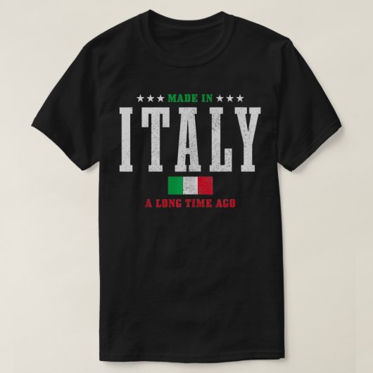 ずっと前にイタリアで作られたおもしろいイタリアンプライド Tシャツ (デザイン正面)