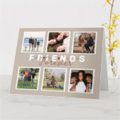 ずっと友達フォーエバー 現代の写真コラージュ記念品 カード (黄色い花)