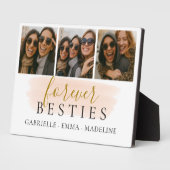 ずっと大切な友達 フォーエバーベストフレンド 3枚の写真の コラージュ フォトプラーク (側面)