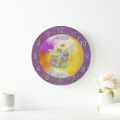 ずっと後ろ向きに ラージ壁時計 (ホーム)