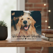 ずっと心の中にペットのメモリアル写真 フォトプラーク