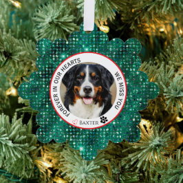 ずっと心の中にペットメモリアルグリーン オーナメントカード