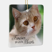 ずっと心の中に猫の写真 セラミックオーナメント (右)