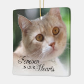 ずっと心の中に猫の写真 セラミックオーナメント (左)