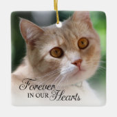 ずっと心の中に猫の写真 セラミックオーナメント (正面)