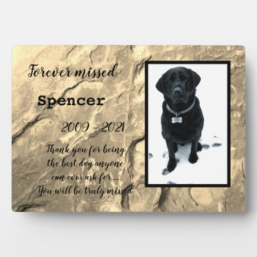 ずっと愛おしく思われる卓上プレートとスタンド フォトプラーク (正面)