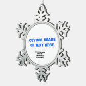 ずっと愛された肉球のオーナメント - あなただけのオリジナル スノーフレークピューターオーナメント (右)