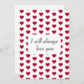 ずっと愛してる 赤いハート シーズンカード (正面/裏面)