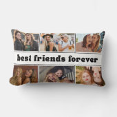 ずっと最高の友達 フォト コラージュ モダン ランバークッション (正面)