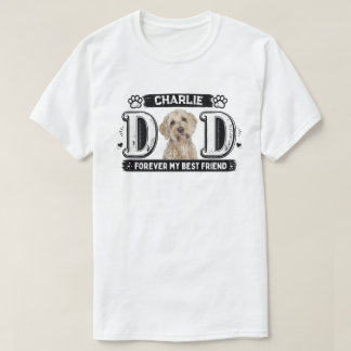 ずっと最高の友達 犬のお父さんデザイン Tシャツ
