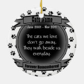 . .ずっと猫の思い出を – ペット セラミックオーナメント (裏面)