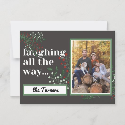 ずっと笑いながら写真のクリスマスリーフ (正面)