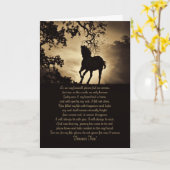 ずっと自由に馬の追悼カード カード (黄色い花)