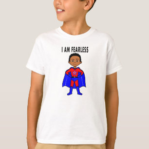 ずっと袖のスーパーヒーロー私は大胆不敵なTシャツの男の子です Tシャツ