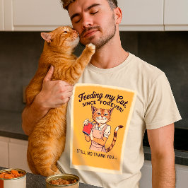 ずっと食べ物を与え私の猫 | 皮肉なヴィンテージ Tシャツ
