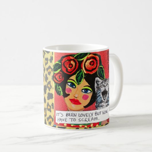 ずっとMUG-ITは美しいです今私は叫ばなければなりません コーヒーマグカップ (正面右)