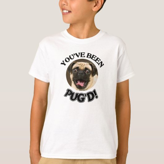 ずっとPUG'Dです! -おもしろい犬のパグのワイシャツ Tシャツ (正面)