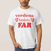 ずっとVERDENS BEDSTEの-デンマークの旗 Tシャツ (正面)
