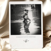 「ずぶぬれ統一されたの魂」写真サンキューカード 招待状