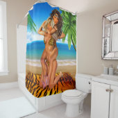 ずるいジャングルのレスリング選手 シャワーカーテン (インサイチュ)