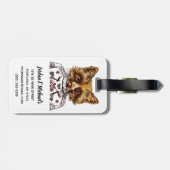ずるい服を着せられたキツネは|あなたの名前を加えます ラゲッジタグ (裏面横)