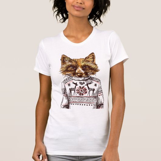 ずるい服を着せられたキツネ Tシャツ (正面)