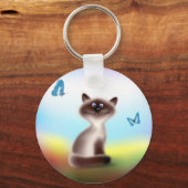 ずるそうな猫 キーホルダー (正面)