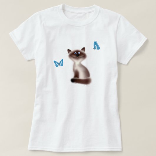 ずるそうな猫 Tシャツ (デザイン正面)