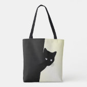 ずるそうな黒猫イエロー トートバッグ (裏面)
