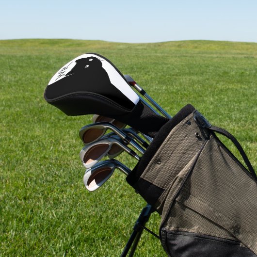 ずるそうな黒猫イニシャル ゴルフヘッドカバー (インサイチュ)