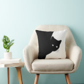 ずるそうな黒猫 クッション (椅子)