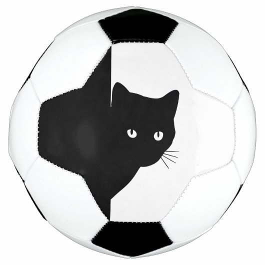 ずるそうな黒猫 サッカーボール (正面)