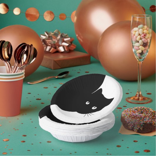 ずるそうな黒猫 ペーパーボウル (複数)