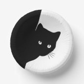 ずるそうな黒猫 ペーパーボウル (正面)