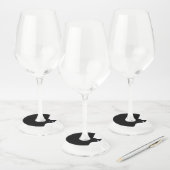 ずるそうな黒猫 ワイングラスタグ (セット)