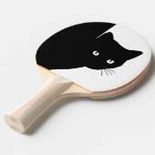 ずるそうな黒猫 卓球ラケット (正面アングル)