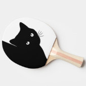 ずるそうな黒猫 卓球ラケット (横)