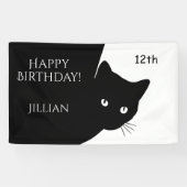 ずるそうな黒猫 横断幕 (横)