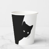 ずるそうな黒猫 紙コップ (正面)