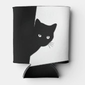 ずるそうな黒猫 缶クーラー (正面)