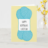 ずるパーソナライズされた賢い女性誕生日カード カード (黄色い花)