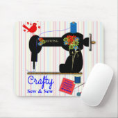 ずる賢いシュー及びシューヴィンテージ裁縫機 マウスパッド (マウス)